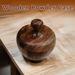 Wooden Powder Case Image.
