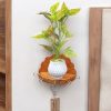 Wooden Key Hanger with Flower and Wooden Key Ring