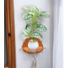 Wooden Key Hanger with Flower and Wooden Key Ring