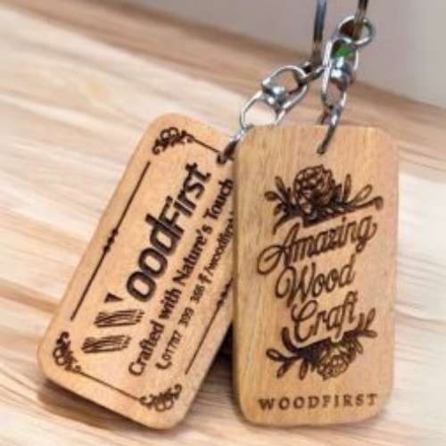 wooden key ring