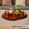 Wooden Serving Tray with Handle.