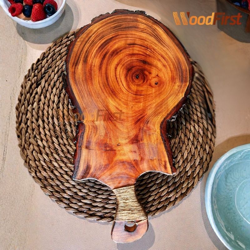 Wooden Cutting Board | Handcrafted Mahogany Chopping Board for Kitchen | নিরাপদ ও আধুনিক কাটিং বোর্ড। WoodFirst. - Image 5