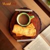Wooden Serving Tray, Burn finish.