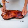 Wooden Serving Tray, Burn finish.