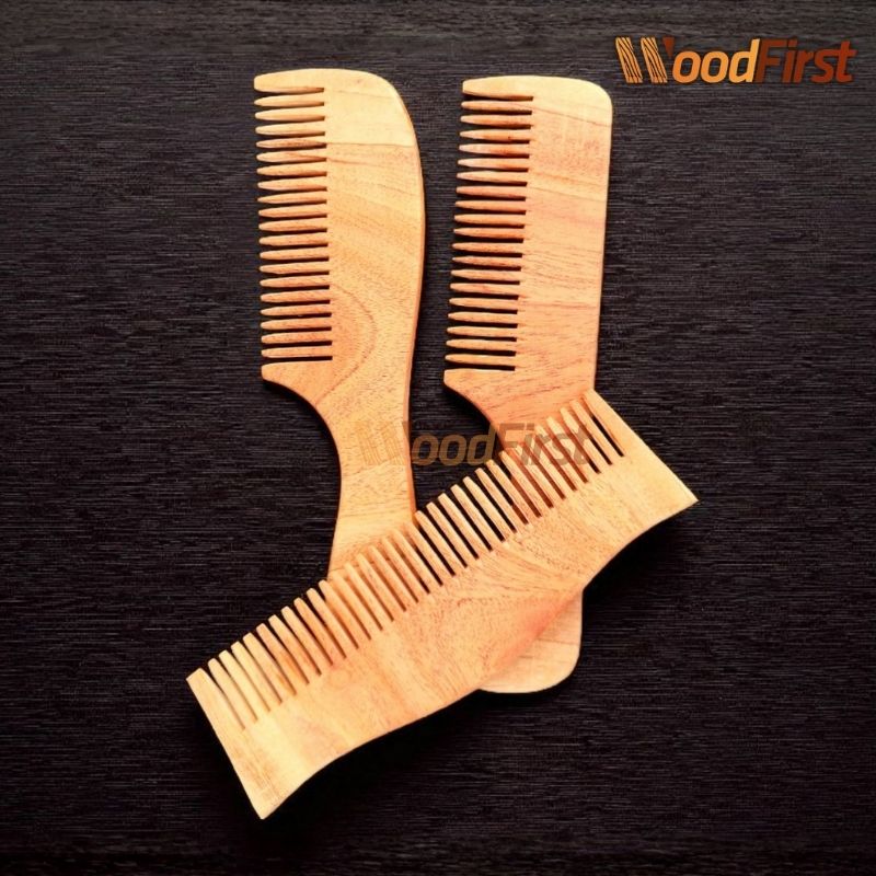 Wooden Neem Comb | Hair Comb WoodFirst. নিমের চিরুনি। - Image 3