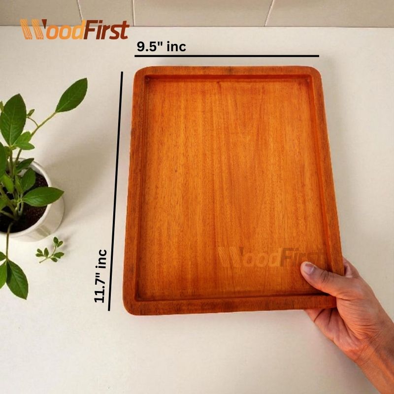 Wooden Serving Tray | Tea & Breakfast Tray | কাঠের ট্রে। WoodFirst. - Image 4