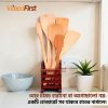 Wooden spoon vase